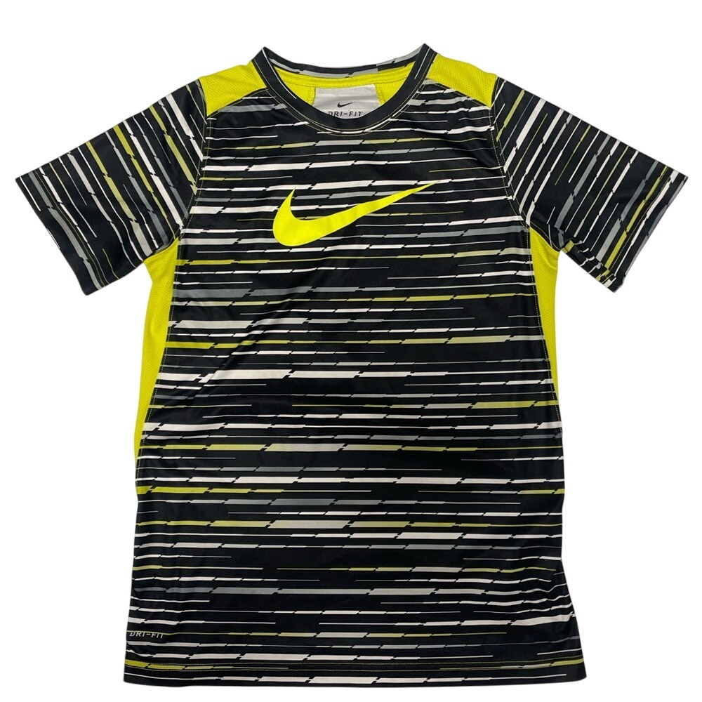 Nike‎ Dri Fit Black and Yellow Graphic Jersey Tee Boys Large